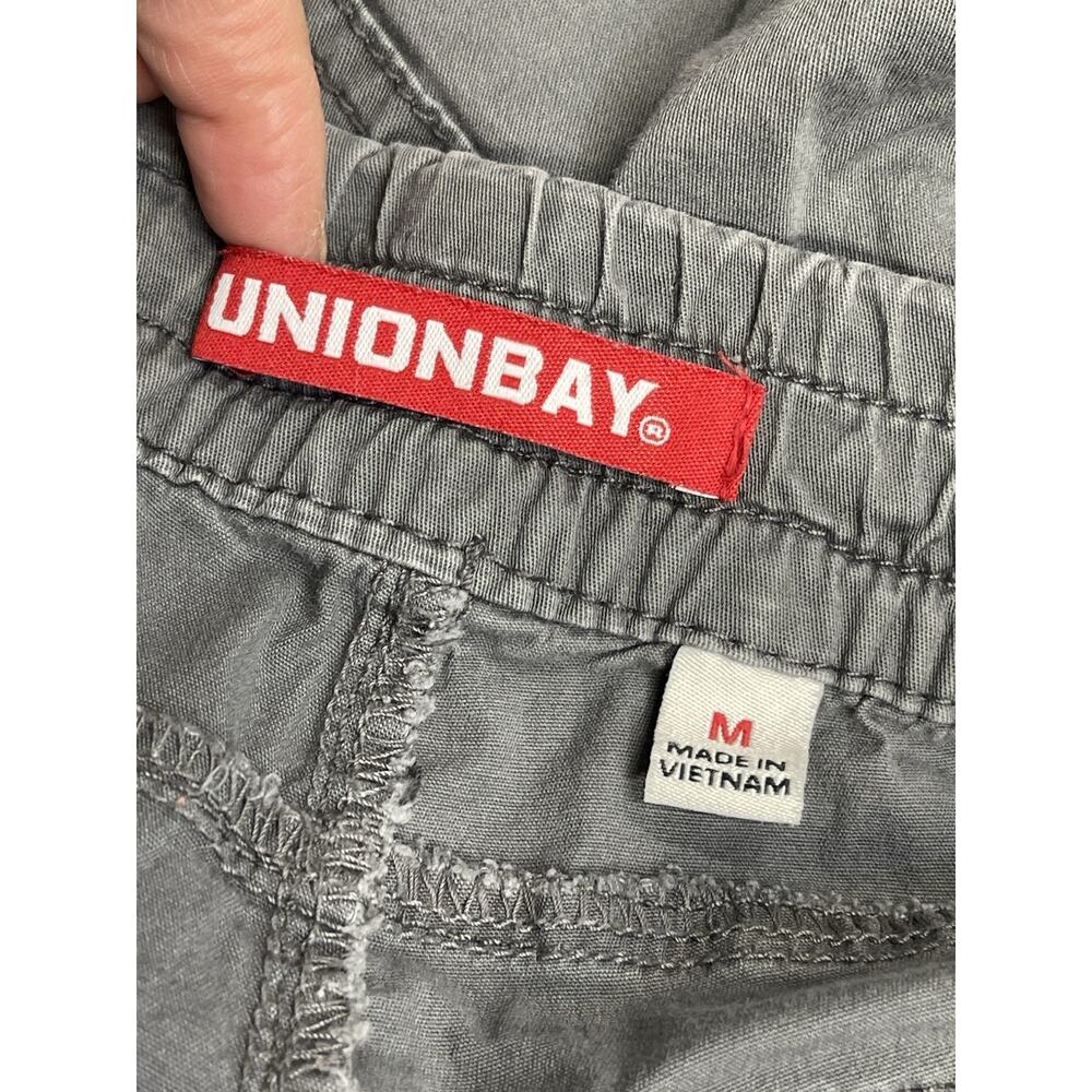 Y2K Indie Sleaze UNIONBAY Cargo Shorts Relaxed Fit Size M Gray Utility Gorpcore - Picture 4 of 13